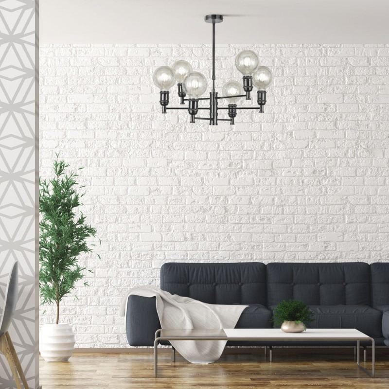 Miyako 6-Light Pendant Light Graphite