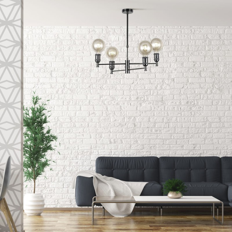Miyako 4-Light-Pendant Light Graphite