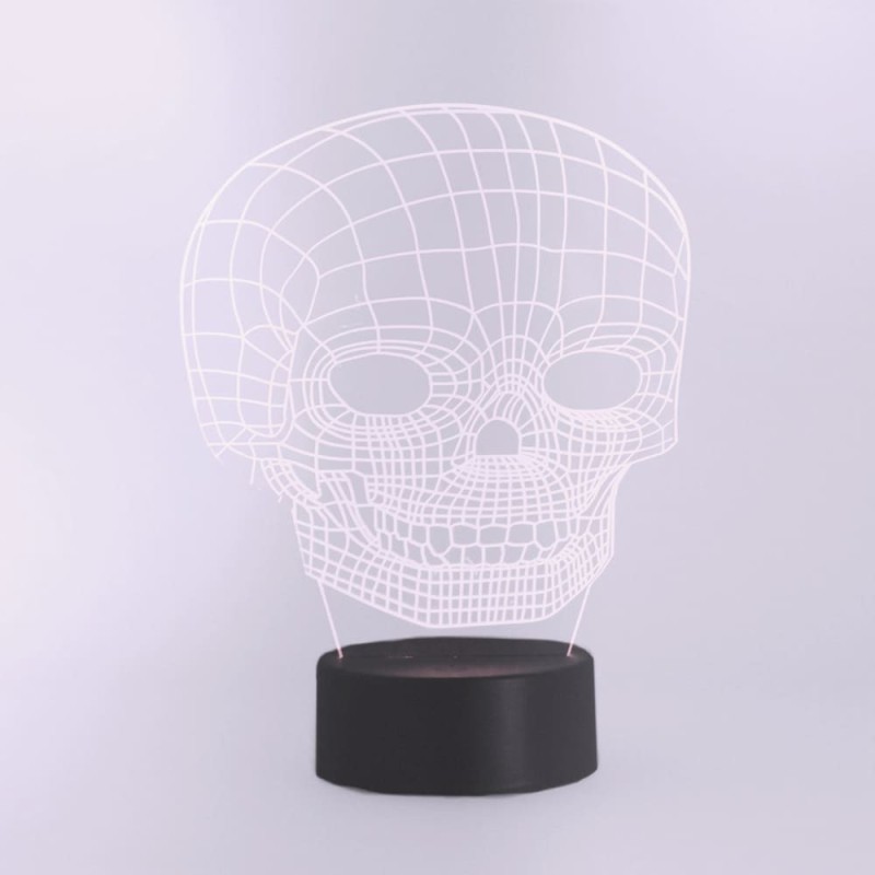 Skull 3D Halloween Table Lamp