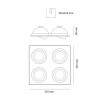 Helium QR111 Quad Recessed Light Aluminium