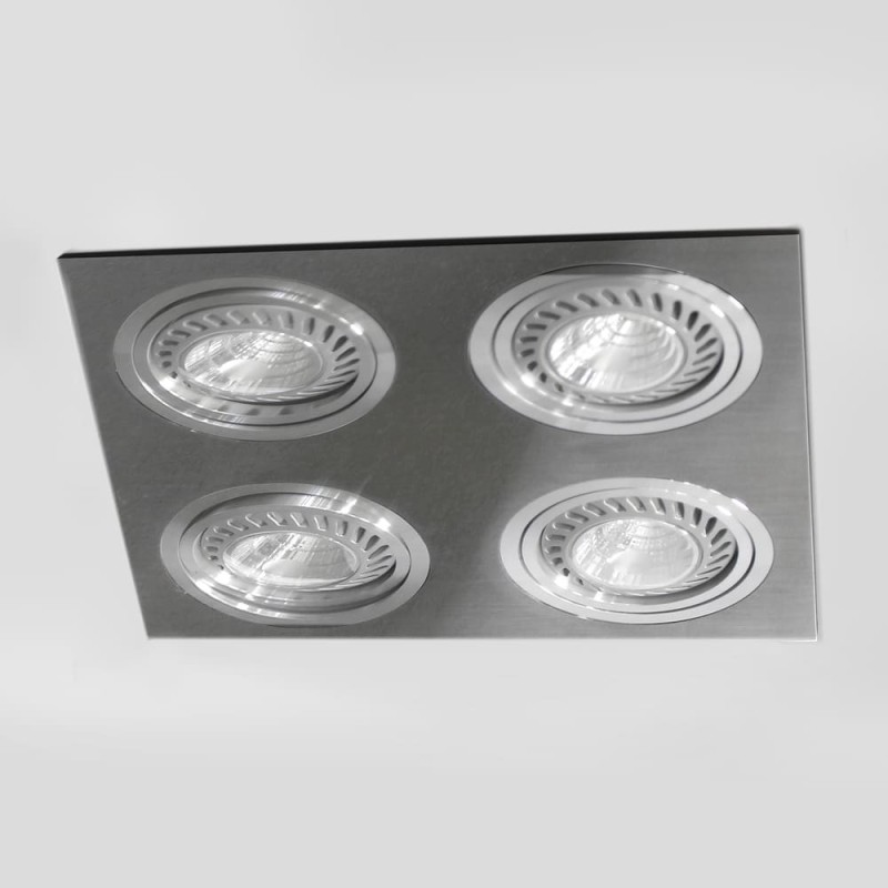Helium QR111 Quad Recessed Light Aluminium