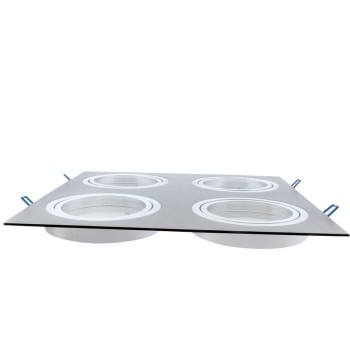 Helium QR111 Quad Recessed Light Aluminium