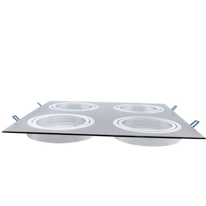 Helium QR111 Quad Recessed Light Aluminium