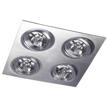 Helium QR111 Quad Recessed Light Aluminium