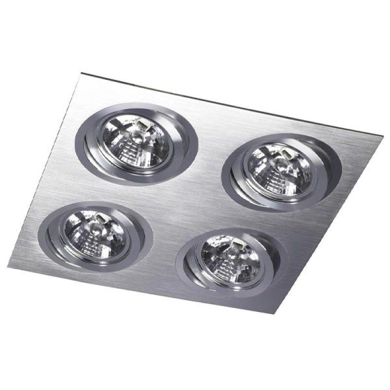 Helium QR111 Quad Recessed Light Aluminium