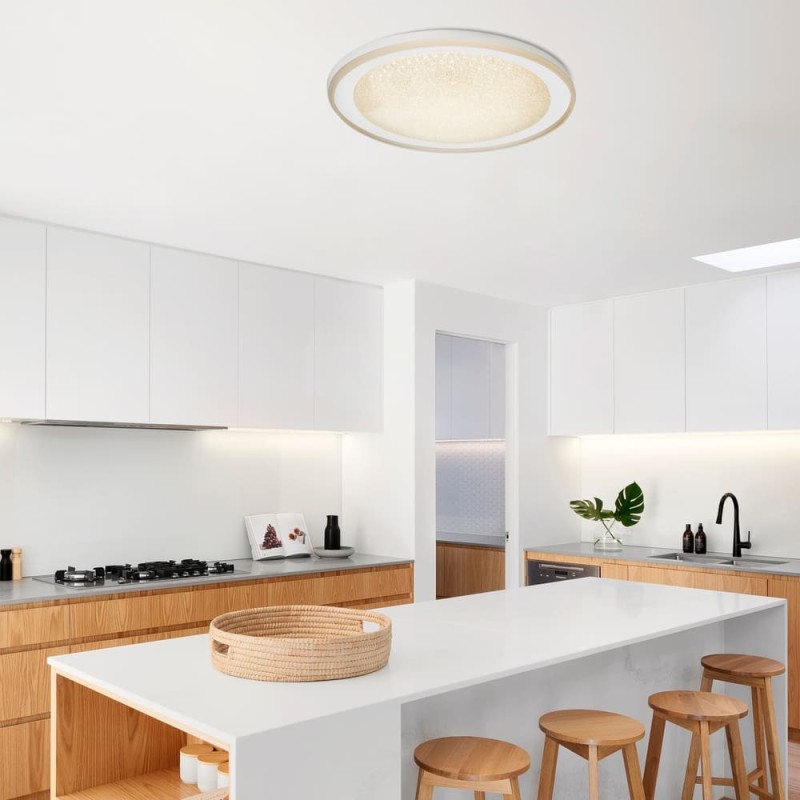 Cristal Record-Gloss Φωτιστικό Οροφής LED με δυνατότητα ρύθμισης φωτεινότητας 40W 2800Lm CCT
