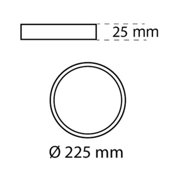 Cristal Record-Kaju Φωτιστικό Οροφής LED 30W, Γκρι