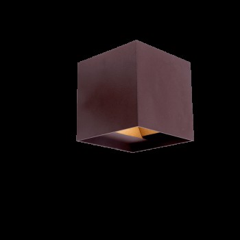 Cristal Record-Open Φωτιστικό Εξωτερικού Χώρου Επιτοίχιο LED IP54 2x5W 4000K, Καφέ Σκουριάς