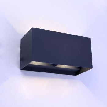 Cristal Record-Open Plus Εξωτερικό Φωτιστικό Επιτοίχιο LED IP54 4x5W 4000K, Ανθρακί