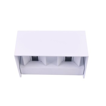 Cristal Record-Open Plus Φωτιστικό Εξωτερικού Χώρου Επιτοίχιο LED IP54 4x5W 4000K, Λευκό