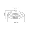 Cristal Record-Ανεμιστήρας οροφής Andrea AC LED ΚΩΔ.-85-560-45-100