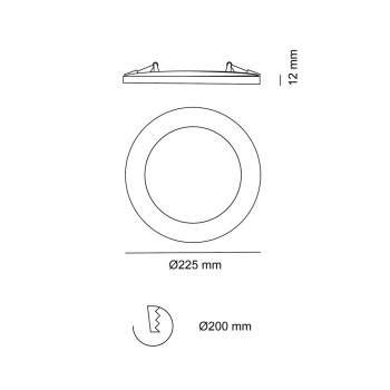 Cristal Record-Know Φωτιστικό Οροφής LED Χωνευτό 18W 4000K Στρογγυλό, Λευκό