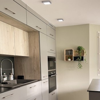 Cristal Record-Know Φωτιστικό Οροφής LED 6W 4000K Τετράγωνο, Γκρι