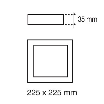 Novo Surface Mounted LED Downlight SQ 20W Grey 3000K