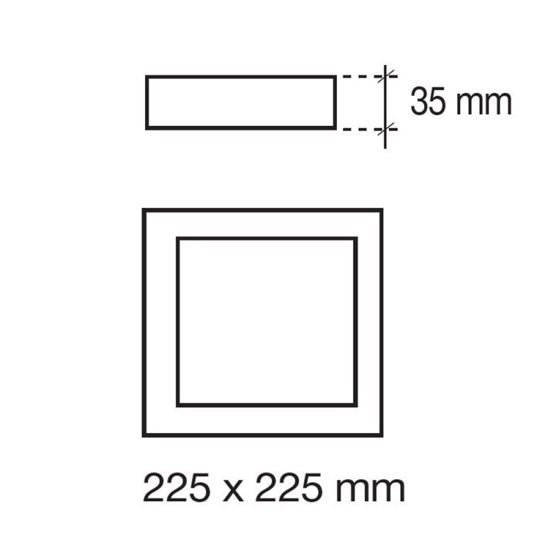 Novo Surface Mounted LED Downlight SQ 20W Grey 3000K