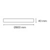 Cristal Record-Bilo Φωτιστικό οροφής LED RD 48W