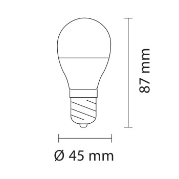 Light bulb G45 E27 8W 3000K