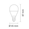 Light bulb G45 E14 8W 4000K