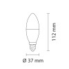 Light bulb C37 E14 8W 3000K