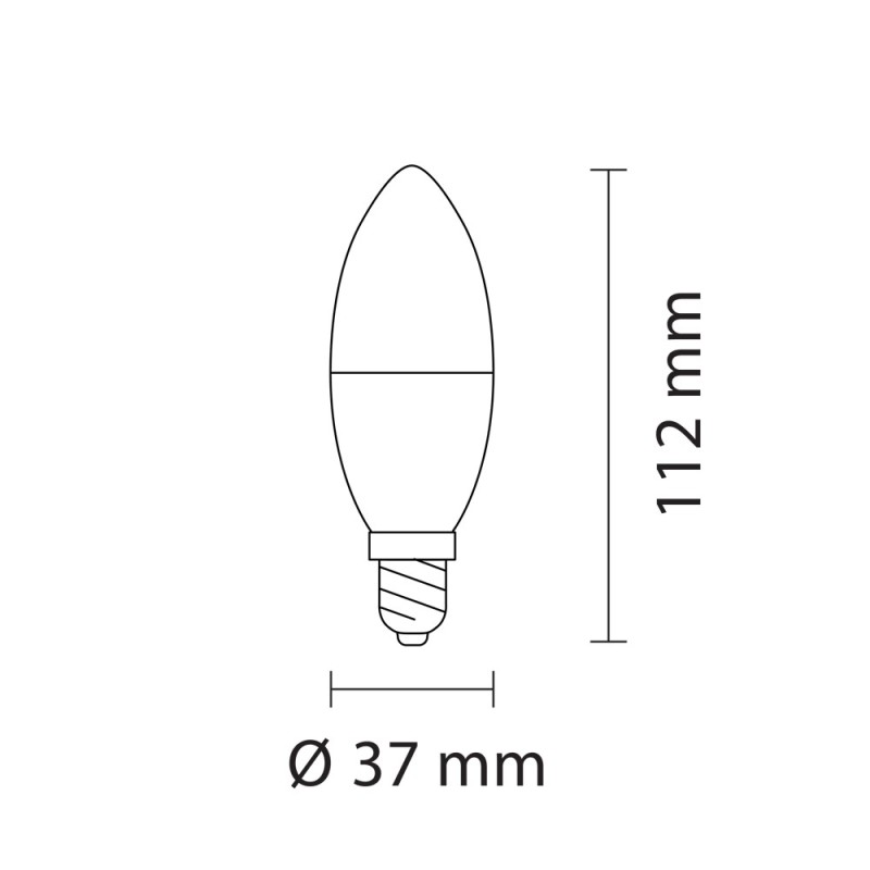 Light bulb C37 E14 8W 3000K