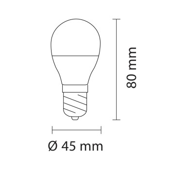Light bulb G45 E27 6W 3000K