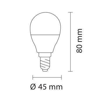 Light bulb G45 E14 6W 3000K