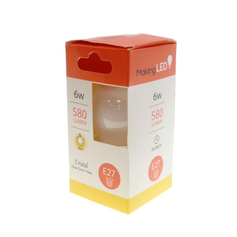 Milky LED Light Bulb G45 E27 6W 620Lm 4000K