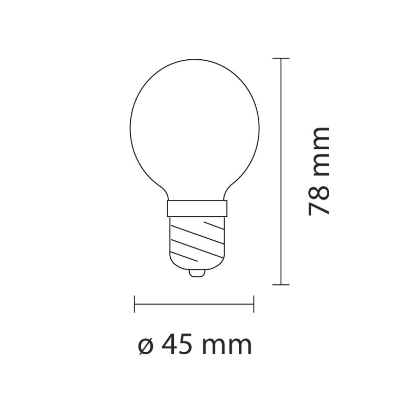 Milky LED Light Bulb G45 E27 6W 660Lm 6000K