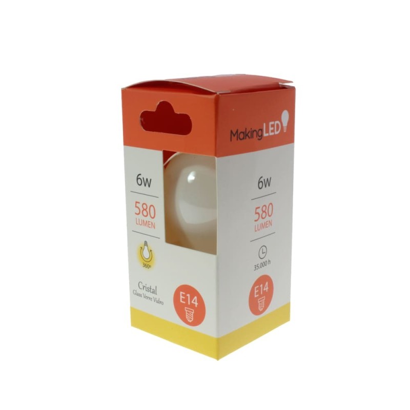 Milky LED Light Bulb G45 E14 6W 580Lm 3000K