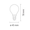 Milky LED Light Bulb G45 E14 6W 580Lm 3000K