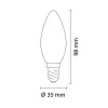 Milky LED Light Bulb C37 E14 6W 3000K