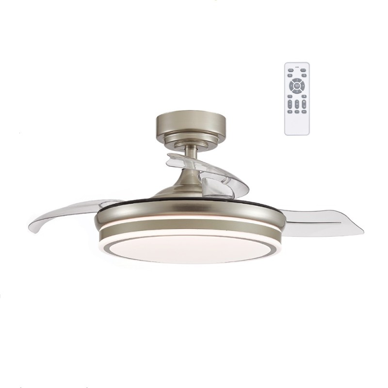 Cristal Record-Mini Moss-Nickel Ανεμιστήρας οροφής LED 35W ΚΩΔ.-85-065-24-002