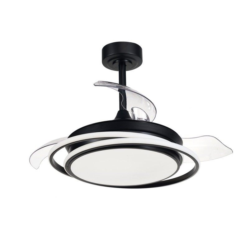 Cristal Record-Antila Mini-Black Ανεμιστήρας οροφής LED ΚΩΔ.-85-402-40-180
