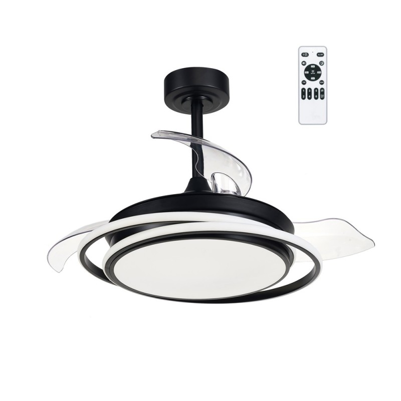 Cristal Record-Antila Mini-Black Ανεμιστήρας οροφής LED ΚΩΔ.-85-402-40-180