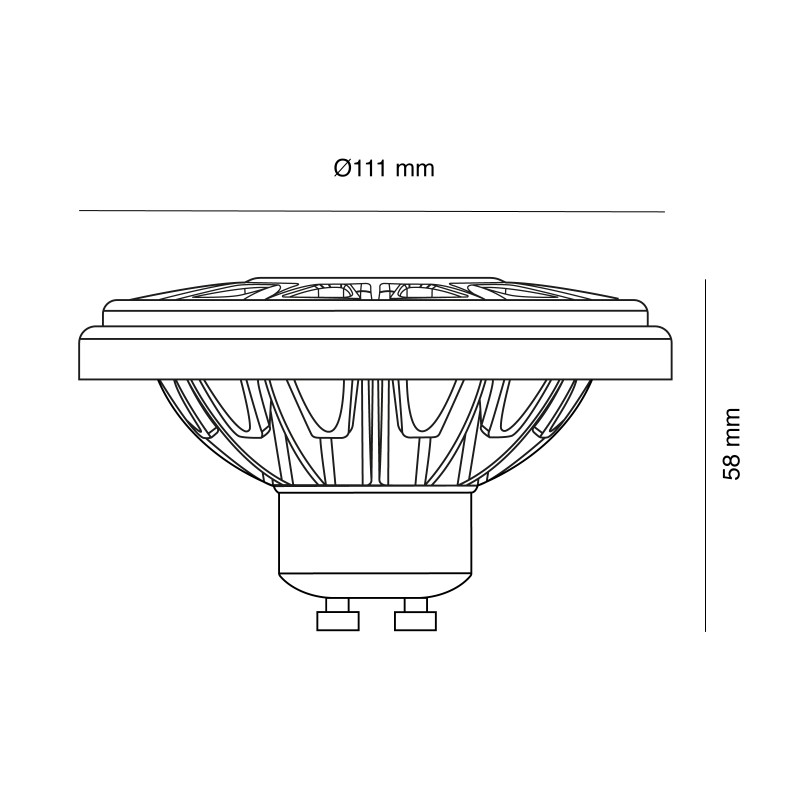 LED Bulb QR111 15W 3000K 1100Lm White