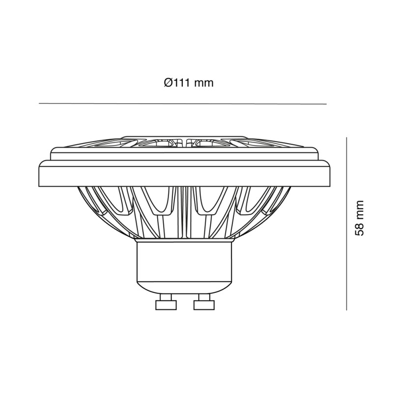 LED Bulb QR111 15W 4000K 1100Lm White