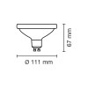 LED Bulb QR111 15W 3000K 1100Lm Grey
