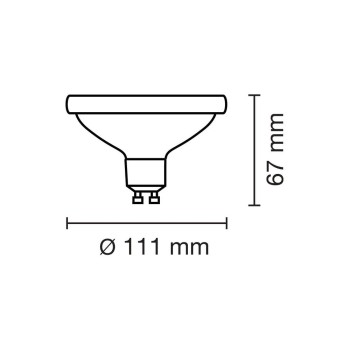 LED Bulb QR111 15W 4000K 1100Lm Grey