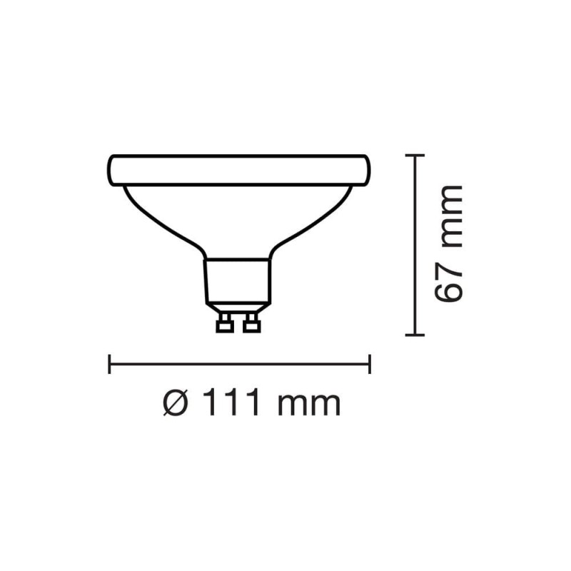 LED Bulb QR111 15W 4000K 1100Lm Grey