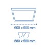 Cristal Record-Φωτιστικό Οροφής Πάνελ LED 40W 4350Lm 4000K