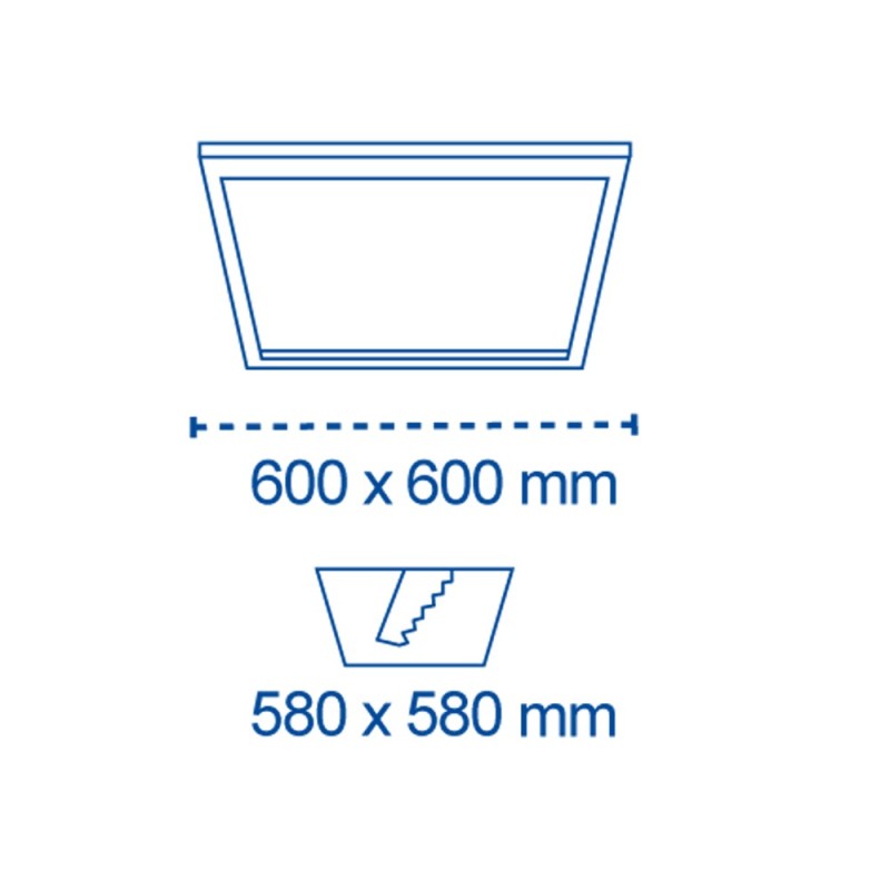 Cristal Record-Φωτιστικό Οροφής Πάνελ LED 40W 4350Lm 4000K