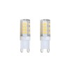 Pack of 2 LED Bulbs G9 3.5W 370Lm 4000K