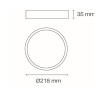 Cristal Record-Prim Φωτιστικό Οροφής LED 24W, στρογγυλό, λευκό