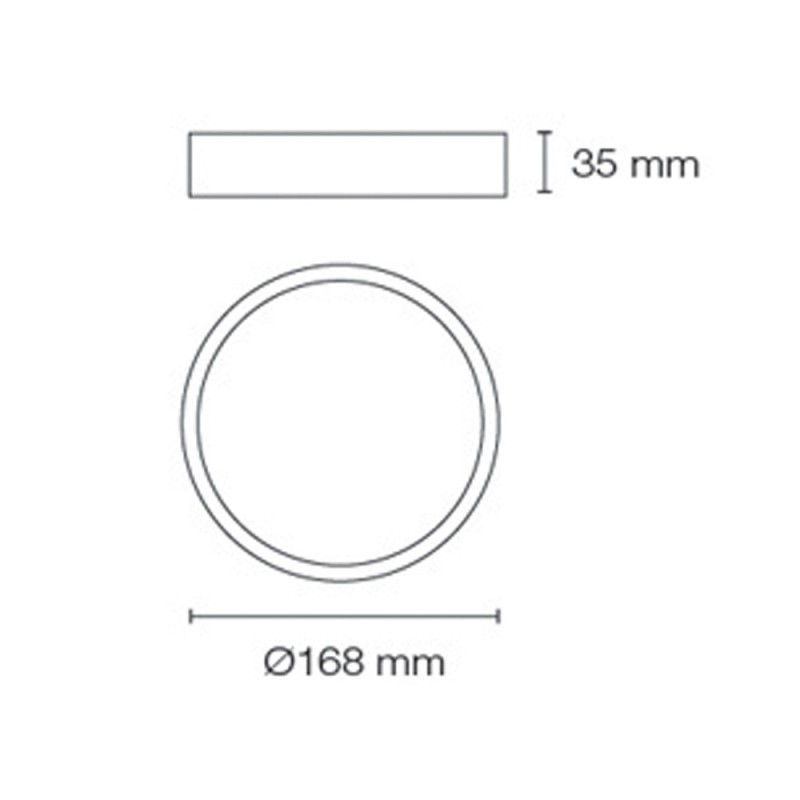 Cristal Record-Prim Φωτιστικό Οροφής LED 16W, στρογγυλό, Λευκό