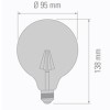 LED Light Bulb E27 G95 Filament Globe 6W 2000K 550Lm Gold