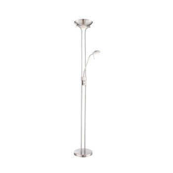 Cristal Record-Lampa Φωτιστικό δαπέδου LED 18W+5W 3000K, Νικέλιο