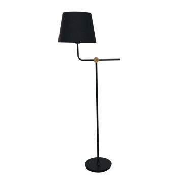 Cristal Record-Solor Φωτιστικό Δαπέδου 1xE27, Μαύρο+Χρυσό