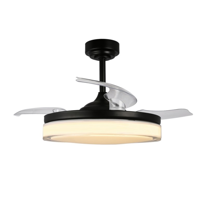 Cristal Record-Ανεμιστήρας οροφής Aneto LED 72W 7920Lm Μαύρο ΚΩΔ.-85-066-72-180