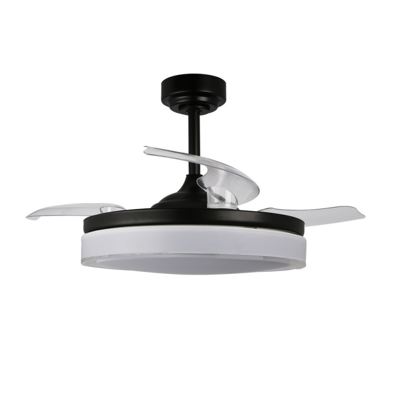 Cristal Record-Ανεμιστήρας οροφής Aneto LED 72W 7920Lm Μαύρο ΚΩΔ.-85-066-72-180