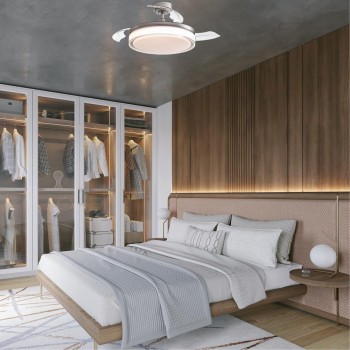 Cristal Record-Ανεμιστήρας οροφής Aneto LED 72W Nickel ΚΩΔ.-85-066-72-002